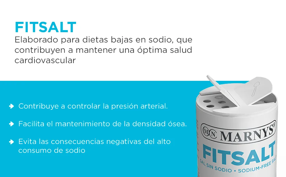 Sodium Free Salt - Fitsalt - 0% Sodium Salt Ideal for Low Sodium Diets Helps Your Heart - 250 g Bottle - salt without sodium