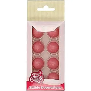 FunCakes Choco Balls Pink: Ready to Use for Cake Decoration Perfect for Cakes Cupcakes and More Delicious Chocolate Flavour Glutenfree Certified Set/8 - product information 2