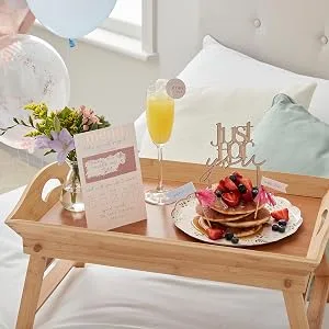 Ginger Ray 'Best Mum Ever' Customisable Rose Gold Breakfast In Bed Set Breakfast Set - Customisable Breakfast in Bed Set
