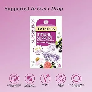 Twinings Superblends Immune Support 20 Tea Bags - immune support bullets