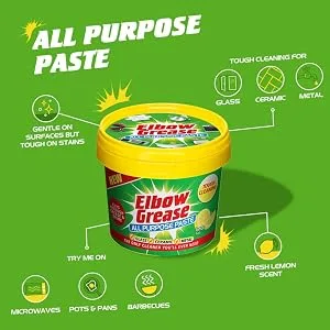 Elbow Grease All Purpose Paste Bathroom Kitchen Cleaner Lemon Fresh Scent 500G - EG34PT01