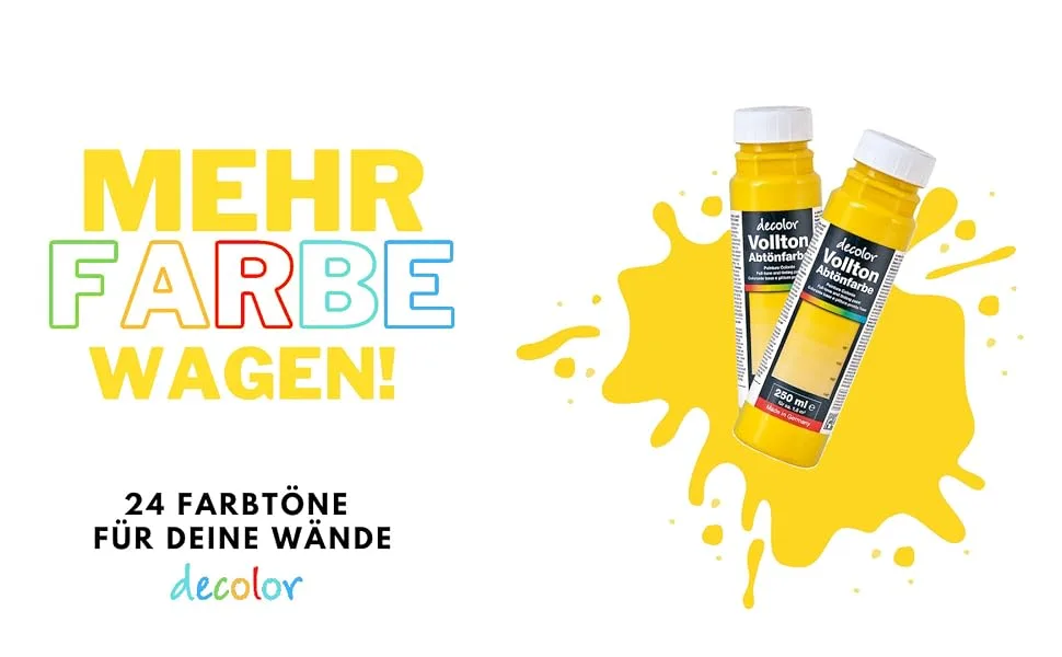 decotric Decolor Colourful Tinting Paint Gentian Blue 750 ml Emulsion Paint for Decorative Paints and Water-Based Materials High Colour Strength and Yield - decolour