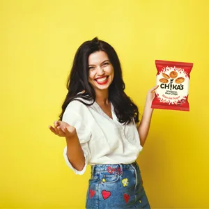 CHIKA'S - Hand Cooked Lightly Salted Plantain Crisps - Healthy & Nutritious Vegan Snack - 12 x 35g - Rice Crisps