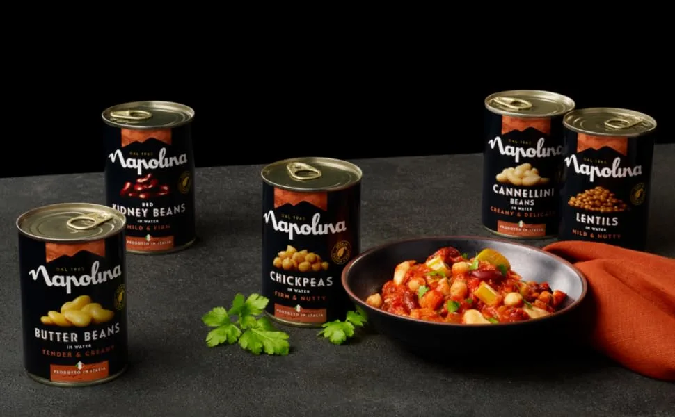 Napolina Butter Beans in Water 400g Single - pulses range shot