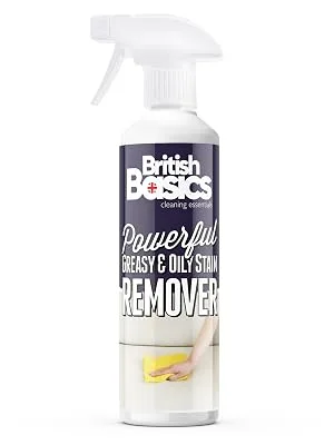 British Basics - Greasy and Oily Stain Remover | Removes Cooking Oil Sauces & Curry 500ml - British Basics - Greasy and Oily Stain Remover 500ml