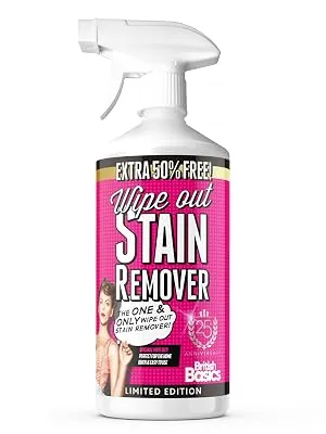 Wipe Out Stain Remover 750ml | Multi Purpose | Multi Surface | Removes all types of Stains | Extra 50% Free! - Wipe Out Stain Remover - 750ml