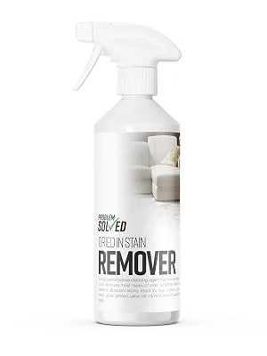 Problem Solved Dried Food Drink Urine Daces Vomit Blood and Pet Fabric Stain Remover with Powerful Cleaning Action 500ml Clear - Problem Solved Dried in Stain Remover - 500ml
