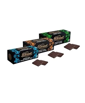 Divine Dark Chocolate Ginger Thins 200g - Exploding Bar