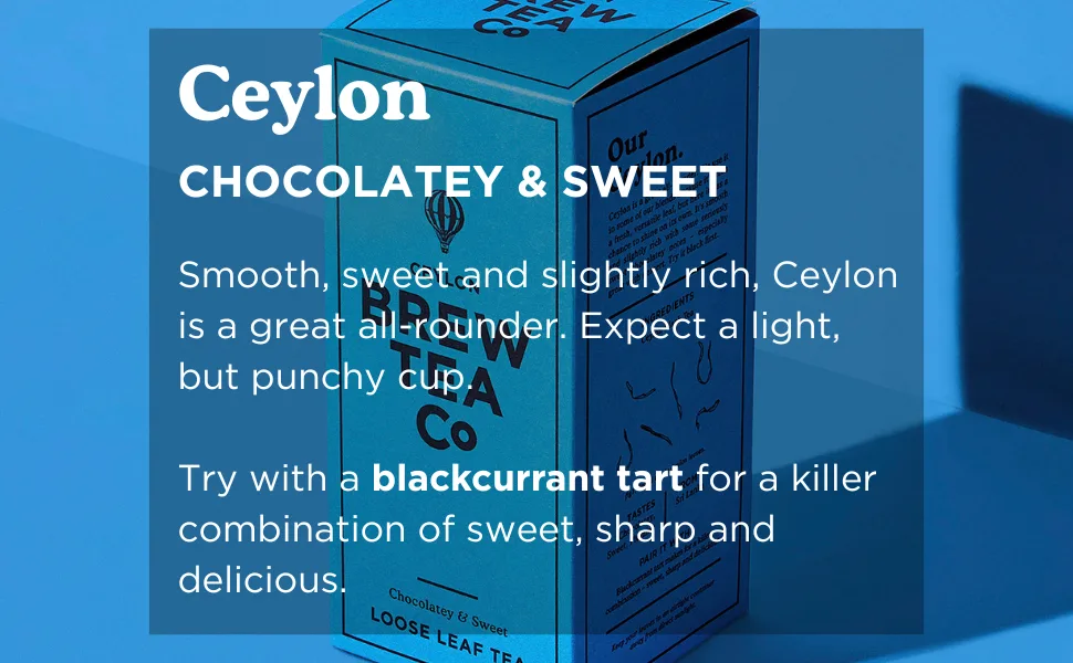Brew Tea Co - Ceylon Black Tea - Chocolatey & Sweet - 113g Loose Leaf Tea - Ceylon banner image