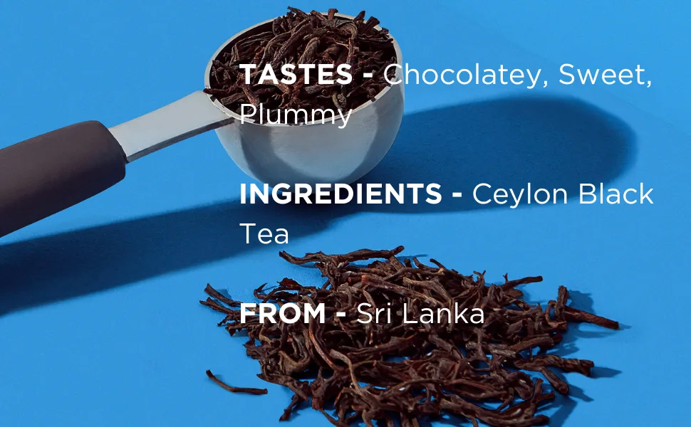 Brew Tea Co - Ceylon Black Tea - Chocolatey & Sweet - 113g Loose Leaf Tea - Ceylon tastes