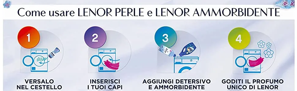 Lenor Concentrated Softener Washing Machine 23 Washes Spring Awakening Softening Action Long-Lasting Freshness for All Garments - how to use