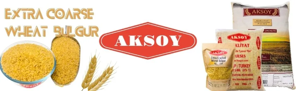 Aksoy Extra Coarse Wheat Bulgur 5KG 5.0 Kilograms - Aksoy Extra Coarse Bulgur Wheat