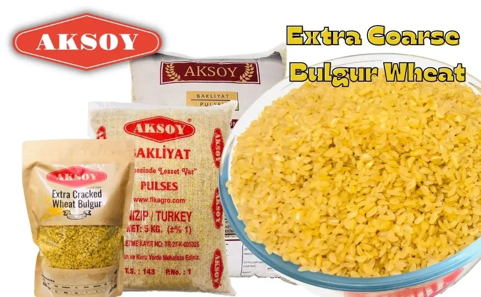 Aksoy Extra Coarse Wheat Bulgur 5KG 5.0 Kilograms - Premium Quality Aksoy Extra Coarse Bulgur