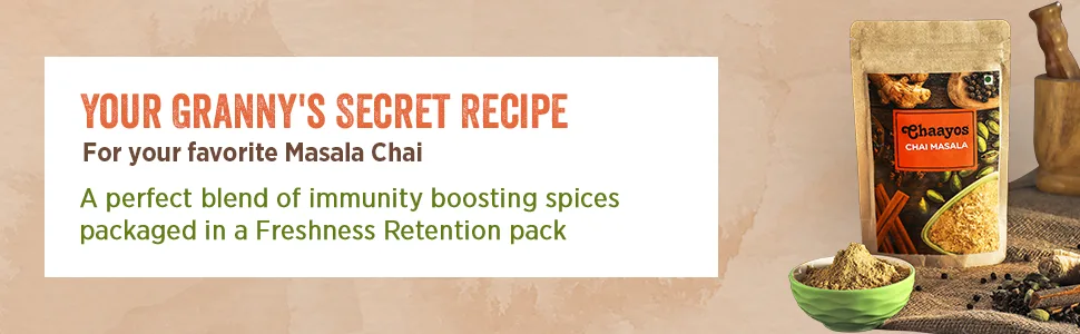 Chaayos Chai Masala - Aromatic Tea Masala Powder with 100% Natural Ingredients - 100g x 2 200g 500 Cups  - product information 2
