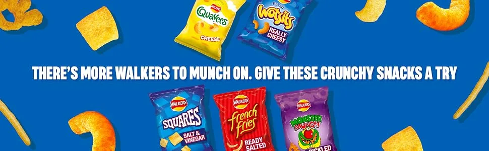 Walkers Quavers Cheese Snacks 34 g - quavers snacks crisps cheese prawn cocktail bbq barbecue puffs lunch