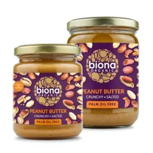 Biona Organic Crunchy Peanut Butter 500g - Biona Organic Peanut Butter