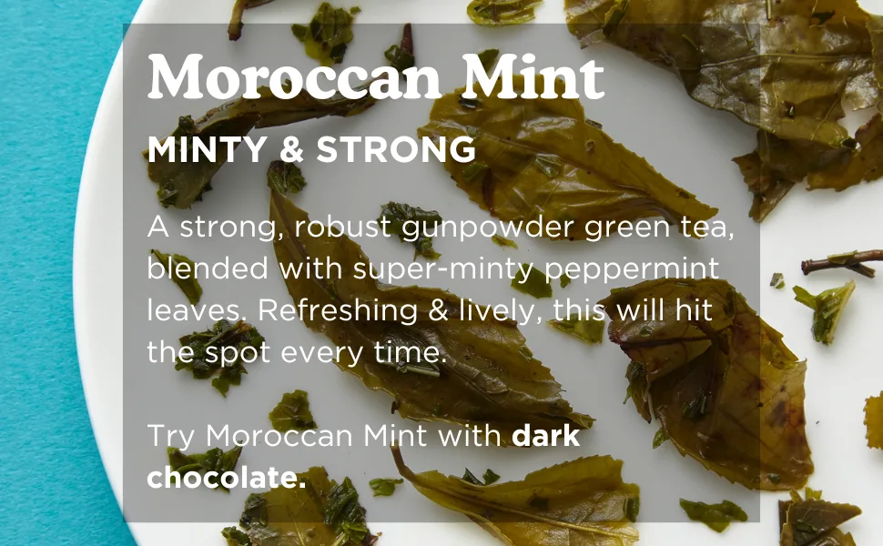 Brew Tea Co - Moroccan Mint - Minty & Strong Herbal Tea - 15 x 2.5g Proper Tea Bags 15 Teabags - Moroccan Mint banner image