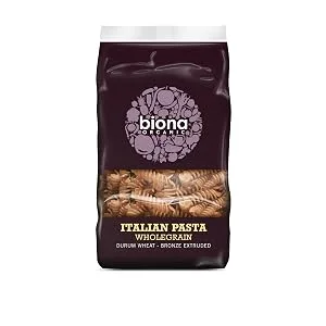 Biona Organic Wholewheat Fusilli 500g - Whole wheat fusilli