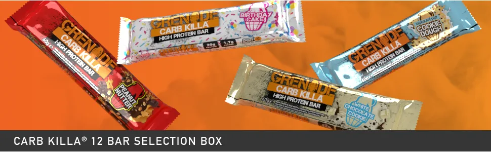 Grenade Carb Killa Selection Box High Protein and Low Carb Bar 12 x 60 g - Carb Killa Selection Box Grenade