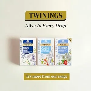 Twinings Superblends Sleep Tea - Spiced Apple & Vanilla Herbal Tea Infusion with Camomile & Passion Flower - 20 Biodegradable Tea Bags - Sleep range