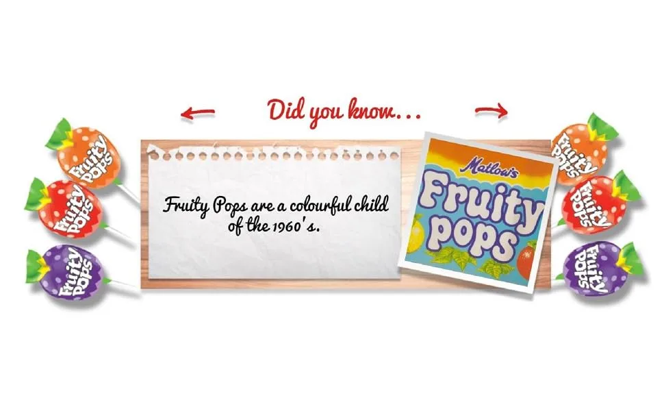 Swizzels Fruity Pops Lollies Bag 3 kg Bulk Sweets single - product information 3