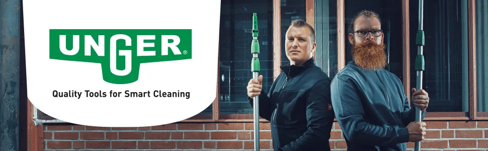 Unger ED450 OptiLoc Telescopic Window Cleaning Pole/Multi-Use Extension Pole - 4.5m 3 Section - UNGER Window Cleaning Equipment silver Single 4.5 m Pole - Unger. Quality tools for smart cleaning.