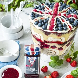 Cottage Delight - Jubilee British Strawberry Jam JB - 340g Red - product information 2