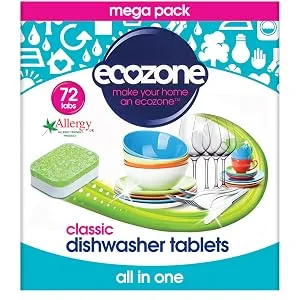 Ecozone | Dishwasher Tablets - All In One | 1 x 72s - Classic Dishwasher Tablets