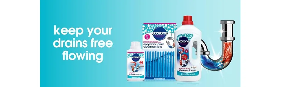 Ecozone Plughole Hair Unblocker 2 Uses - product information 1