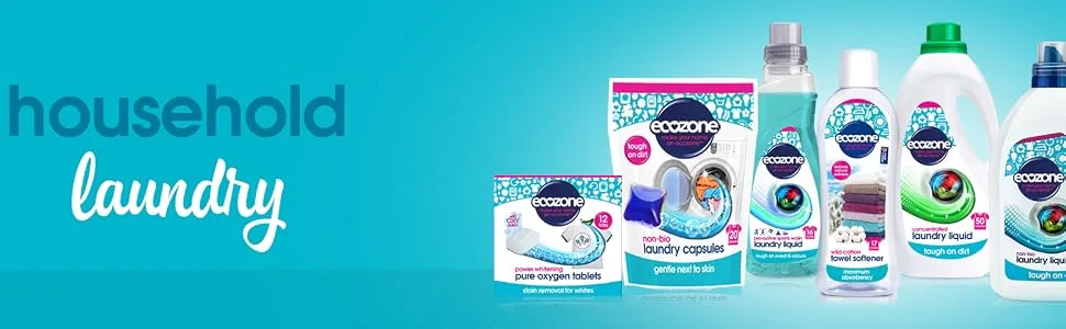 Ecozone Pure Oxygen Stain Removal and Brightener for Colours Chlorine Free 12 Tablets - Ecozone Laundry Range