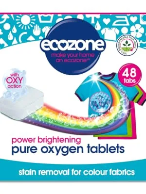 Ecozone Pure Oxygen Stain Removal and Brightener for Colours 12 Tablets - OXYTC48