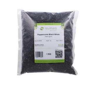 Mimea Peppercorns Black Whole | 1kg | Quality Ingredients | Natural | No Additives | Grinder Refill | For Cooking & Pickling - Black Peppercorns Whole - 02