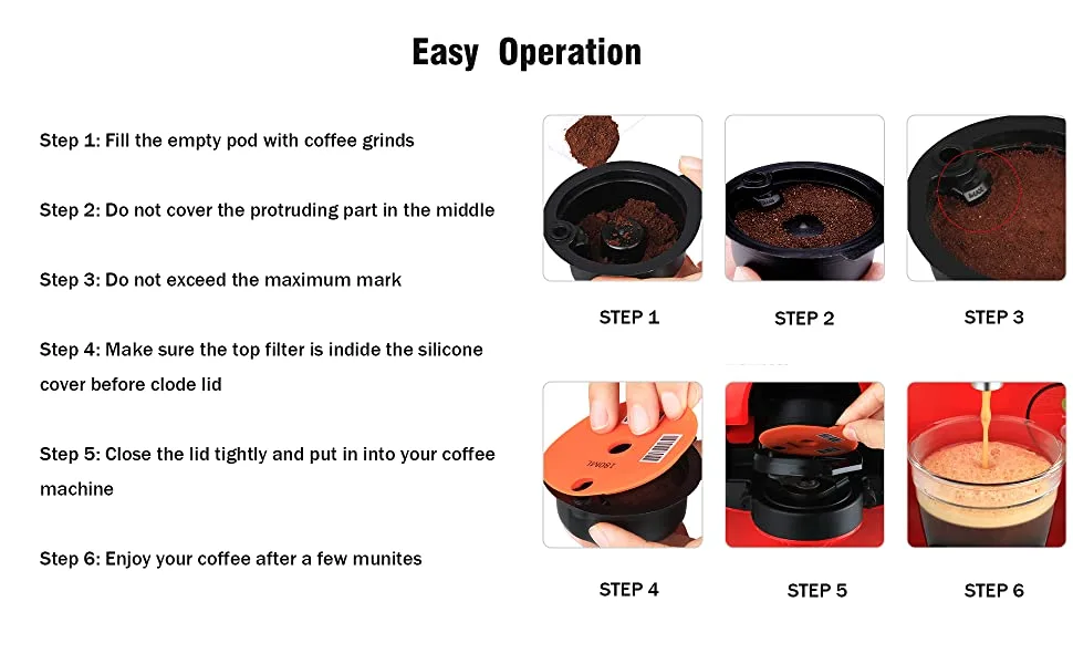 Refillable Coffee Capsules Stainless Steel Coffee Pods Compatible with Tassimo Machines - product information 7