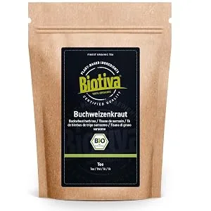 Biotiva Buckwheat Herb Tea Organic 250g - buckwheat herb - mild & Aromatic - Controlled and Certified in Germany - Buckwheat
