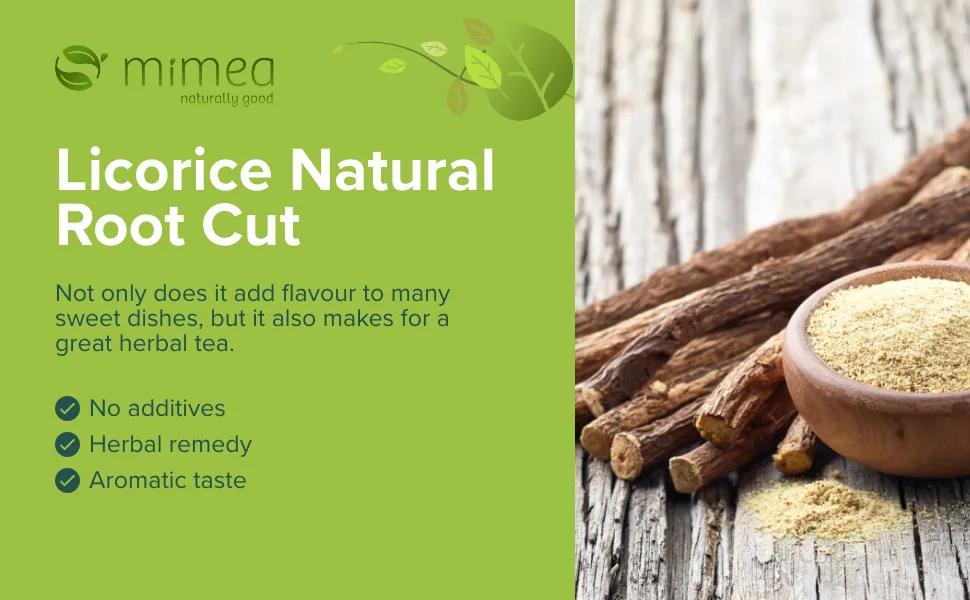 Mimea Licorice Natural Root Cut | Quality Ingredients | Distilling & Flavouring | No Additives | Herbal Remedy 1kg - Licorice Natural Root Cut - 01