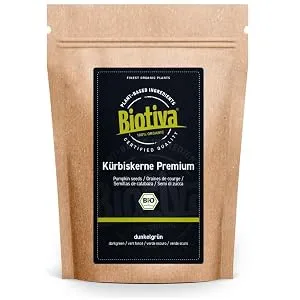 Organic Dark Green Pumpkin Seeds 500g - Without separators - Without fillers - Filled and Tested in Germany (DE- KO-005) - Pumpkin seeds dark green