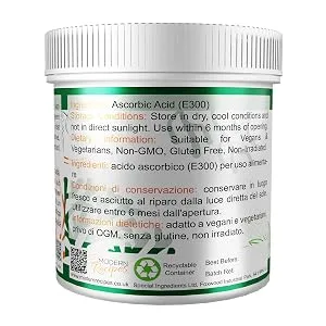 Ascorbic Acid 500g Premium Quality - Vegans Non-GMO Gluten Free - Ascorbic Acid