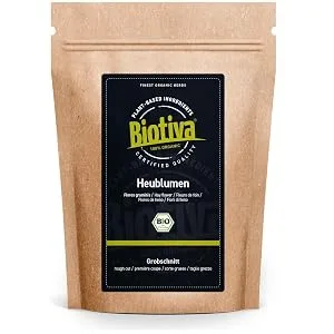 Biotiva Hay Flowers Organic 250g - from Austria- Recommended by Midwives - steam Bath - Bottled and Controlled in Germany - hay flowers