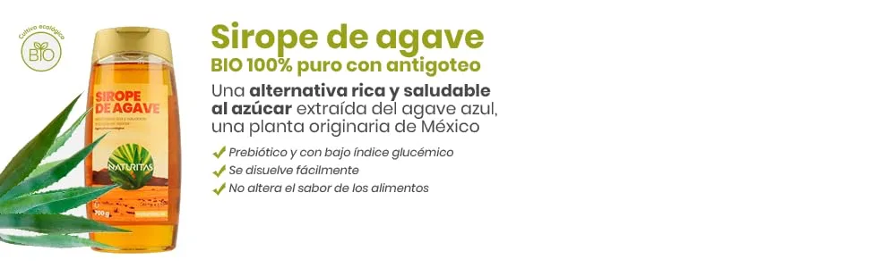 100% pure organic agave syrup with non-drip 700 g - product information 3