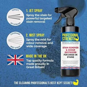 Professional Strength Dried-In Stain Remover Carpet Cleaner Cleaning Products for Home Carpet Cleaner Solution - text