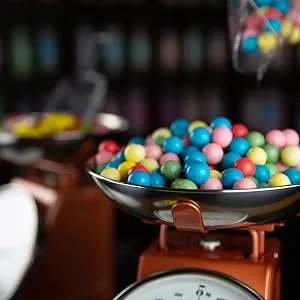 Original Fruit Drops Retro Boiled Sweets Gift Jar By Berrymans Sweet Shop - Classic Sweets Traditional Taste. - Bubblegum Balls Sweets