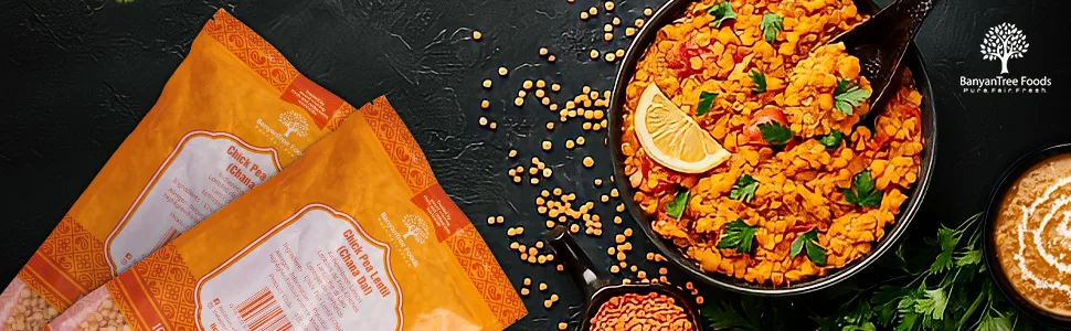 BanyanTree Foods Chana Dal | Split Chickpeas 500g All Natural Indian Origin - Bold Chana Dal