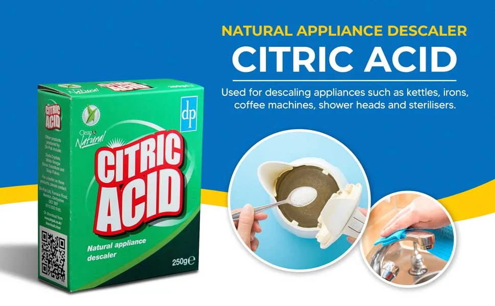 4Pk Citric Acid Natural Appliance Descaler 250g - product information 2