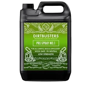 Dirtbusters Professional prespray Number 1 Solution Carpet & Upholstery Cleaner. Neutral ph for Safe Cleaning of Wool Natural Fabrics & Rugs - pre1