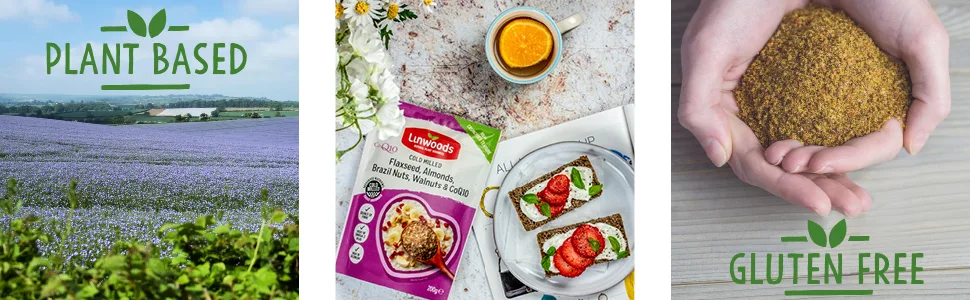 Linwoods Milled Flaxseed Almonds Brazil Nuts Walnuts & Co-Enzyme Q10 360g - Plant Based & Gluten Free