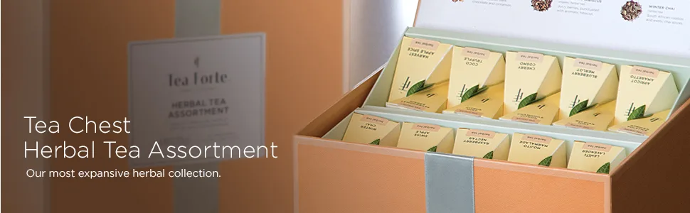 Tea Forte Tea Chest Herbal Tea Tasting Assortment with 40 Handcrafted Pyramid Tea Infusers - Chamomile Chai Mint and more - product information 1