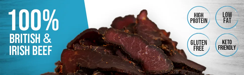 BEEFit Biltong Beef Jerky | Traditional | 2x250g | High Protein | Gluten Free | Keto Friendly - product information 4