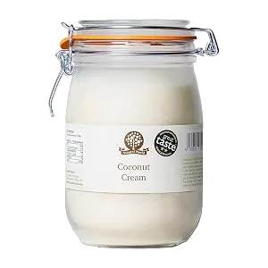 Nutural World - Coconut Cream (1kg) - *** Reusable Glass Jar *** Great Taste Award Winner - 100% Pure - Single Ingredient - Coconut Cream