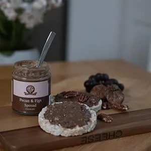 Nutural World - Crunchy Pecan and Figs Spread (170g) Award Winning Product - Pecan and figs