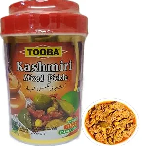 New Lunched TOOBA KASHIMIRI Mixed Pickle |Kashmiri Achaar| HOT & Spicy| 500 gram JAR - kashmiri